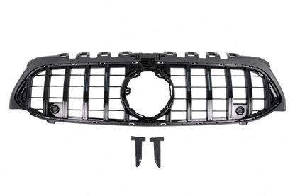 Central Grille GT-R Panamericana Design All Black for Mercedes A-Class W177 V177 (2018–2022)