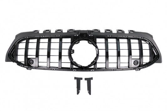 Central Grille GT-R Panamericana Design All Black for Mercedes A-Class W177 V177 (2018–2022)