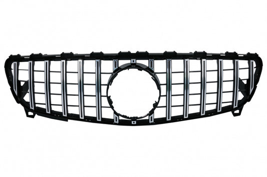 Central Grille GT-R Panamericana Design Black Chrome for Mercedes A-Class W176 Facelift (092015–2018)