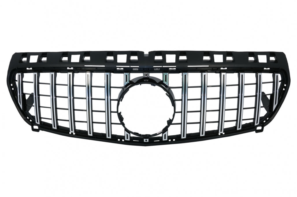 Central Grille GT-R Panamericana Design Black Chrome for Mercedes A-Class W176 (2012–082015)