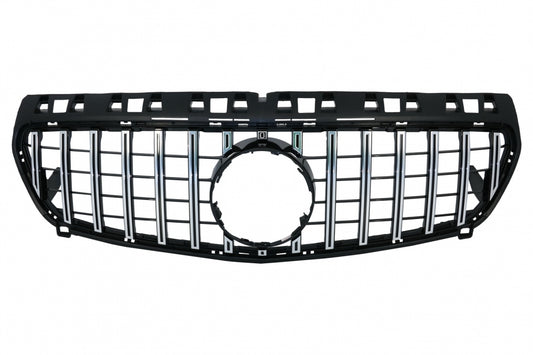 Central Grille GT-R Panamericana Design Black Chrome for Mercedes A-Class W176 (2012–082015)