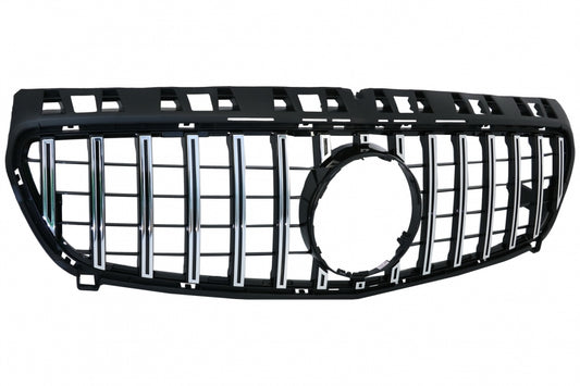 Central Grille GT-R Panamericana Design Black Chrome for Mercedes A-Class W176 (2012–082015)