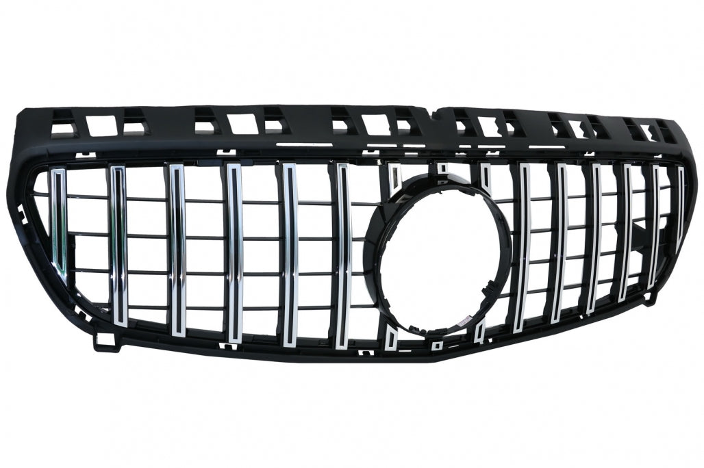 Central Grille GT-R Panamericana Design Black Chrome for Mercedes A-Class W176 (2012–082015)