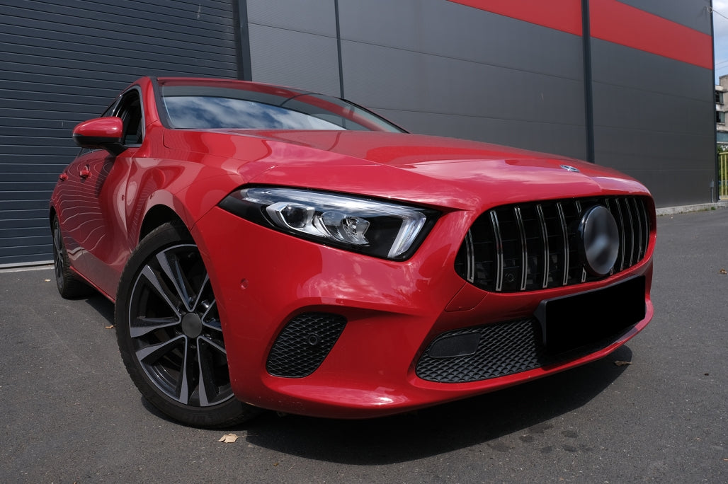 Central Grille GT-R Panamericana Design Black Chrome for Mercedes A-Class W177 V177 (2018–2022)