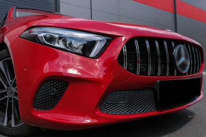 Central Grille GT-R Panamericana Design Black Chrome for Mercedes A-Class W177 V177 (2018–2022)