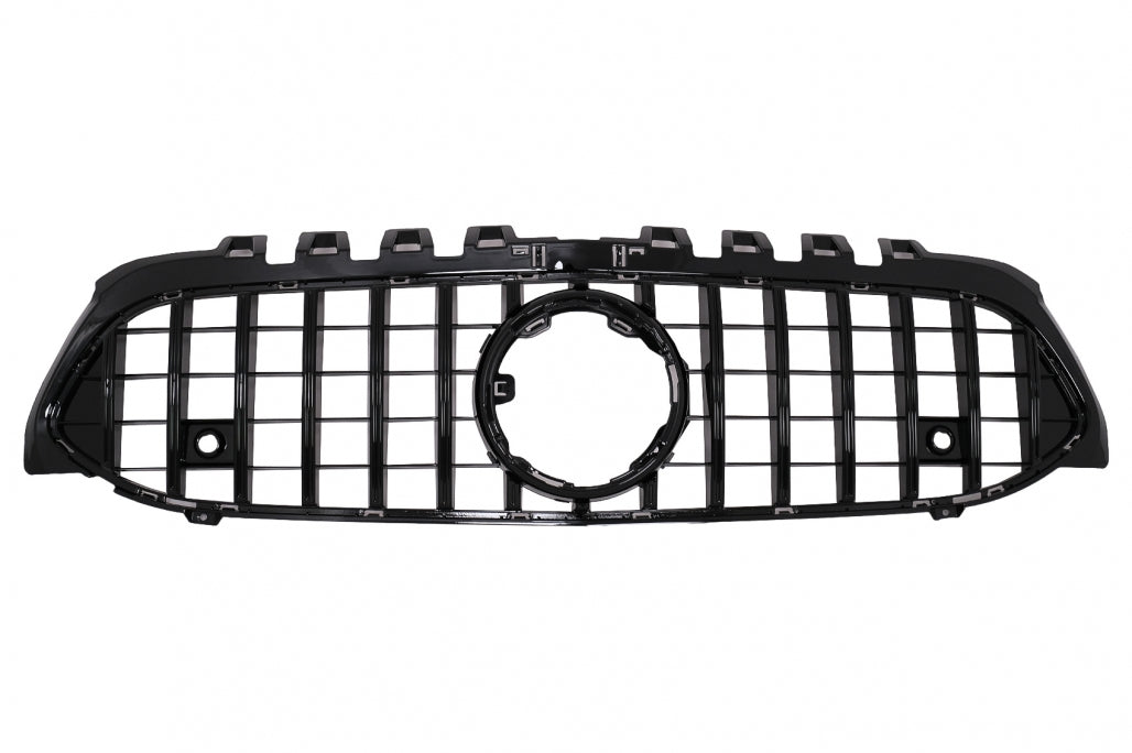 Central Grille GT-R Panamericana Design Piano Black for Mercedes A-Class W177 V177 (2018–2022)
