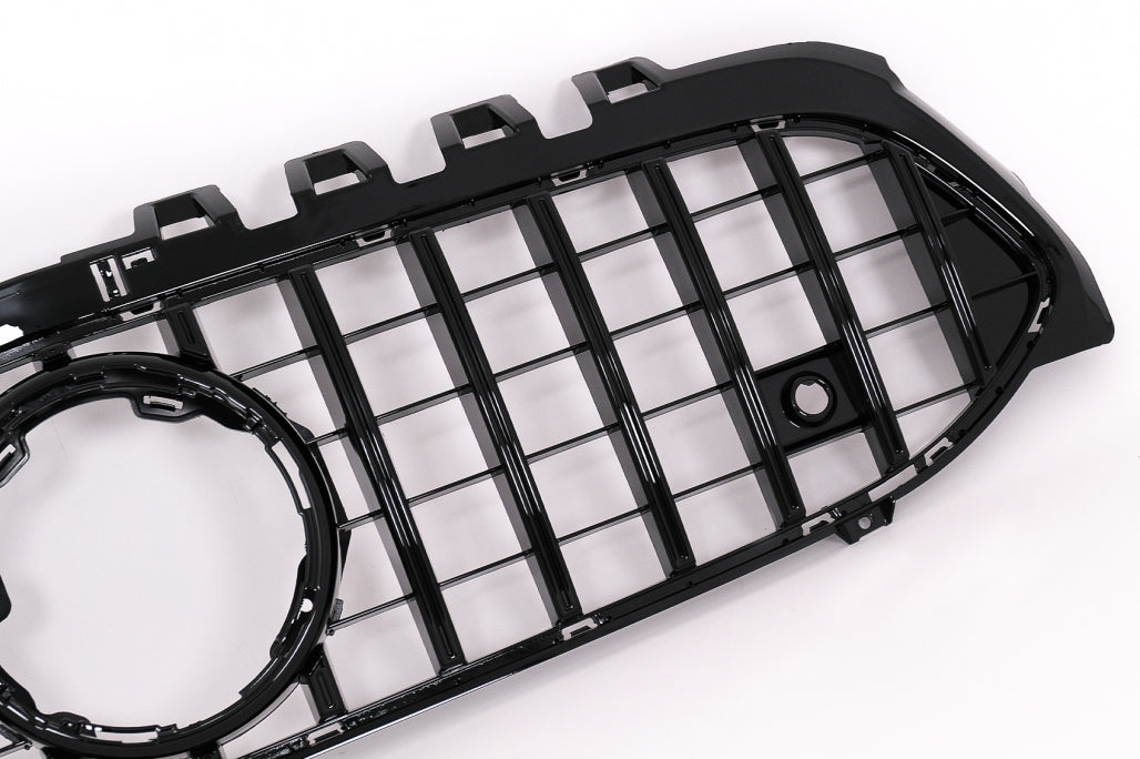 Central Grille GT-R Panamericana Design Piano Black for Mercedes A-Class W177 V177 (2018–2022)