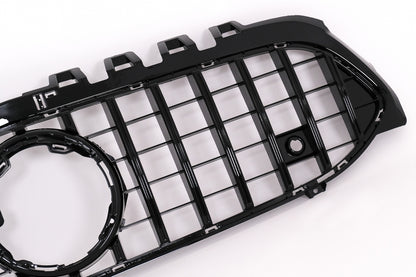 Central Grille GT-R Panamericana Design Piano Black for Mercedes A-Class W177 V177 (2018–2022)