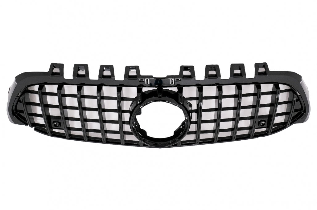 Central Grille GT-R Panamericana Design Piano Black for Mercedes A-Class W177 V177 (2018–2022)