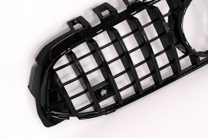 Central Grille GT-R Panamericana Design Piano Black for Mercedes A-Class W177 V177 (2018–2022)