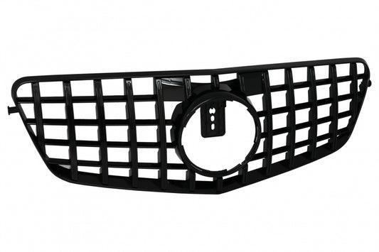 Central Grille GT-R Panamericana Piano Black for Mercedes E-Class W212 S212 (2009–2013)