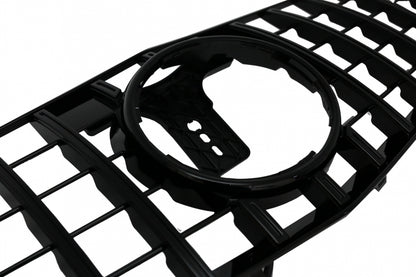 Central Grille GT-R Panamericana Piano Black for Mercedes E-Class W212 S212 (2009–2013)
