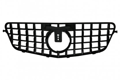Central Grille GT-R Panamericana Piano Black for Mercedes E-Class W212 S212 (2009–2013)