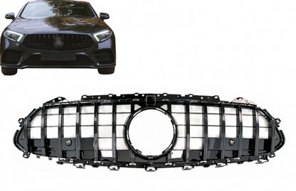 Central Grille GTR Design Piano Black for Mercedes CLS C257 (2018–Up)