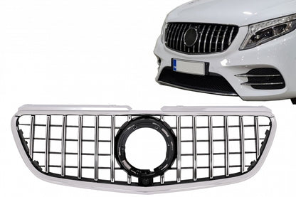 Central Grille GTR Panamericana Design Black Chrome for Mercedes Vito W447 (2020-Up)