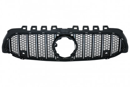 Central Grille Mesh GT-R Panamericana Design Black Chrome for Mercedes A-Class W177 V177 (2018–2022)