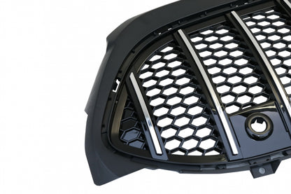 Central Grille Mesh GT-R Panamericana Design Black Chrome for Mercedes A-Class W177 V177 (2018–2022)