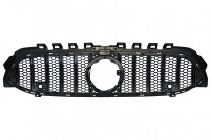Central Grille Mesh GT-R Panamericana Design Black Chrome for Mercedes A-Class W177 V177 (2018–2022)