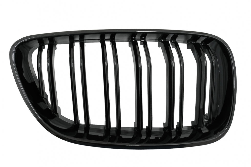 Central Kidney Grilles Double Stripe M Design Piano Black for BMW 2 Series F22 F23 F87 (2014–Up)