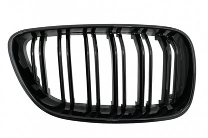 Central Kidney Grilles Double Stripe M Design Piano Black for BMW 2 Series F22 F23 F87 (2014–Up)