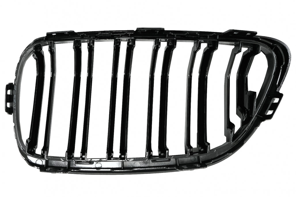 Central Kidney Grilles Double Stripe M Design Piano Black for BMW 2 Series F22 F23 F87 (2014–Up)