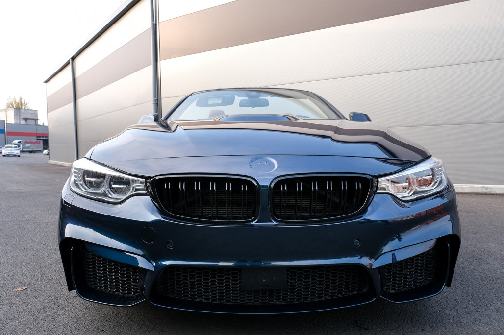 Central Kidney Grilles Double Stripe M Design Piano Black for BMW 4 Series F32 F33 F36 (2013–2019)