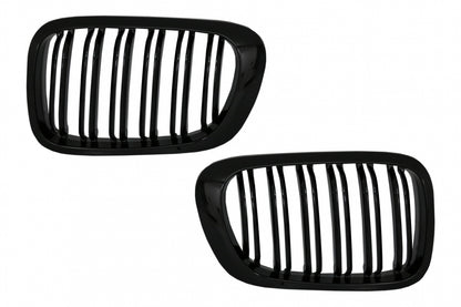 Central Kidney Grilles Double Stripe M Design for BMW 3 Series E46 Coupe Cabrio Non-Facelift (1999–2002)