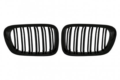 Central Kidney Grilles Double Stripe M Design for BMW 3 Series E46 Coupe Cabrio Non-Facelift (1999–2002)