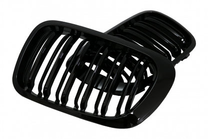 Central Kidney Grilles Double Stripe M Design for BMW 3 Series E46 Coupe Cabrio Non-Facelift (1999–2002)
