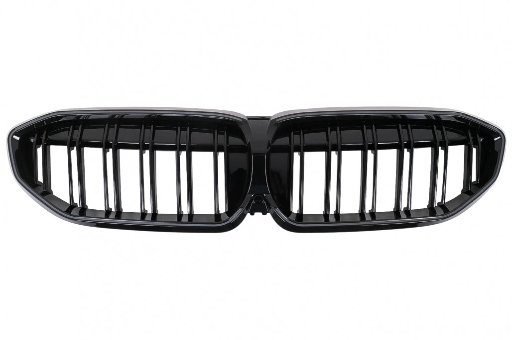 Central Kidney Grilles with LED Piano Black for BMW 3 Series G20 G21 (2019–2022)