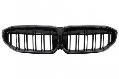 Central Kidney Grilles with LED Piano Black for BMW 3 Series G20 G21 (2019–2022)