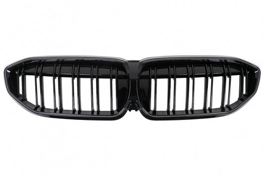 Central Kidney Grilles with LED Piano Black for BMW 3 Series G20 G21 (2019–2022)