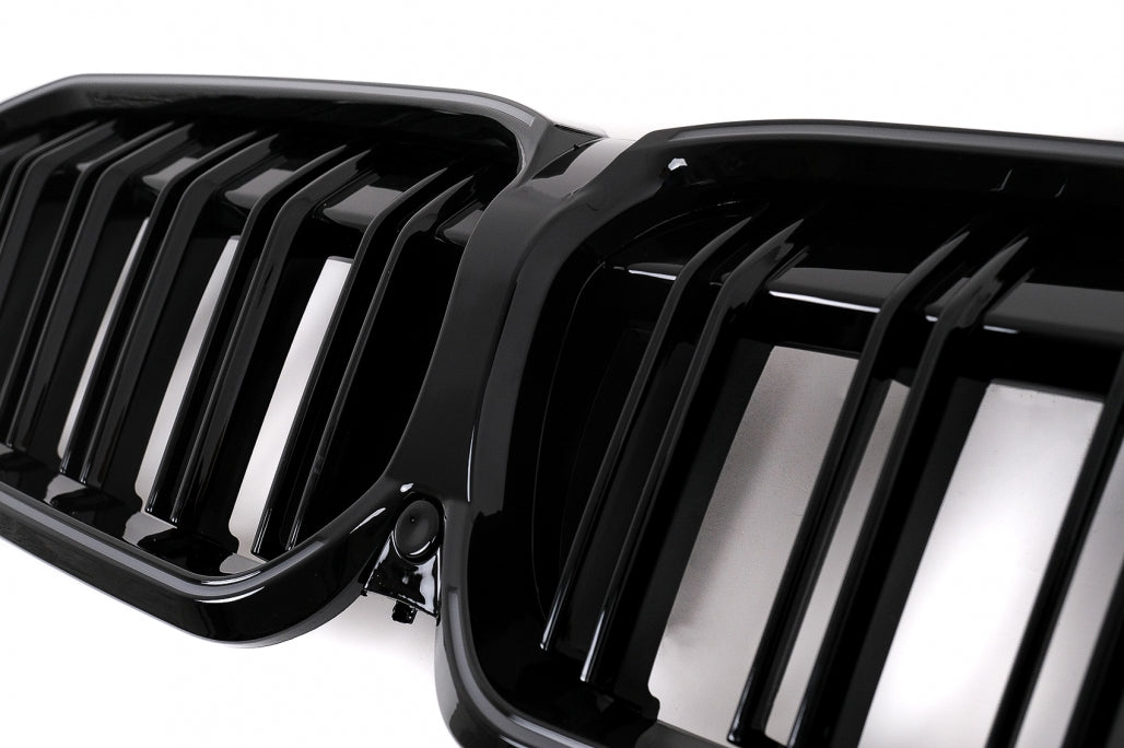 Central Kidney Grilles with LED Piano Black for BMW 3 Series G20 G21 (2019–2022)