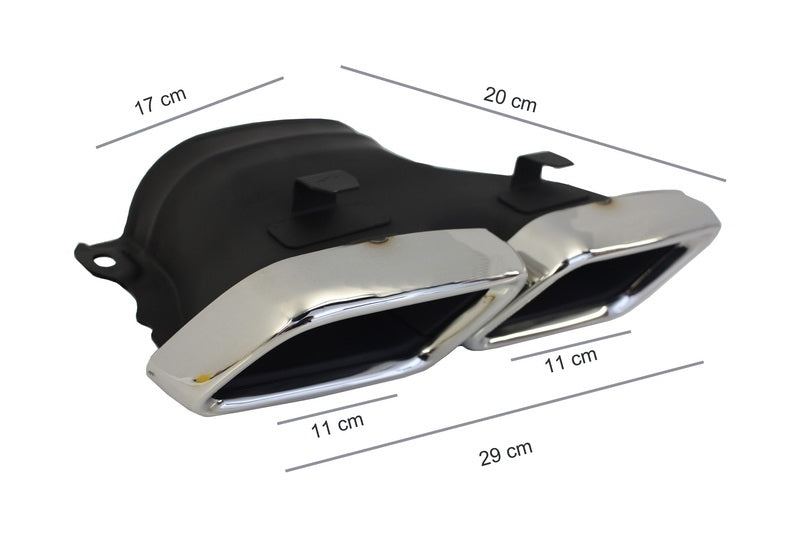 Chrome Exhaust Muffler Tips for Mercedes C-Class W205 W213 W222 GLC GLE (2014-Up)