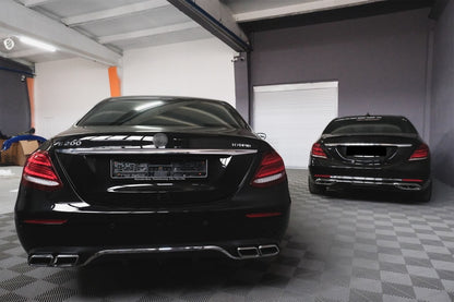 Chrome Exhaust Muffler Tips for Mercedes C-Class W205 W213 W222 GLC GLE (2014-Up)