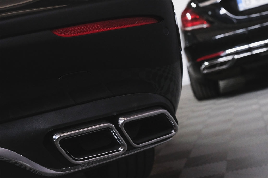 Chrome Exhaust Muffler Tips for Mercedes C-Class W205 W213 W222 GLC GLE (2014-Up)