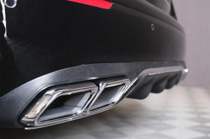 Chrome Exhaust Muffler Tips for Mercedes C-Class W205 W213 W222 GLC GLE (2014-Up)