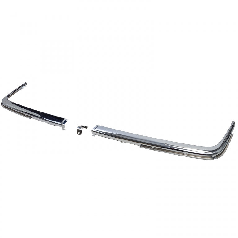 Chrome Trims EU Front Bumper 1.8mm 3-Piece for Mercedes SL R107  C107 SLC (1971–1989)