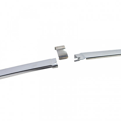 Chrome Trims EU Front Bumper 1.8mm 3-Piece for Mercedes SL R107  C107 SLC (1971–1989)