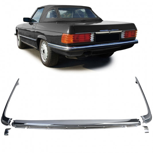 Chrome Trims EU Rear Bumper 1.8mm 5-Piece for Mercedes SL R107  C107 SLC (1971–1989)