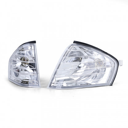 Clear Glass Chrome Indicator Pair for Mercedes SL R129 (1989–2001)
