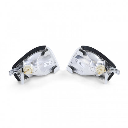 Clear Glass Chrome Indicator Pair for Mercedes SL R129 (1989–2001)