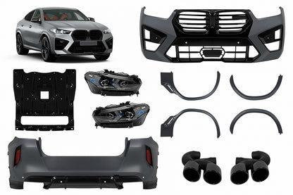 Complete Body Kit Conversion to LCI 2023 X6M Design for BMW X6 G06 (2019-Up)