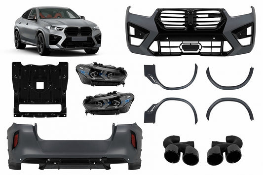 Complete Body Kit Conversion to LCI 2023 X6M Design for BMW X6 G06 (2019-Up)