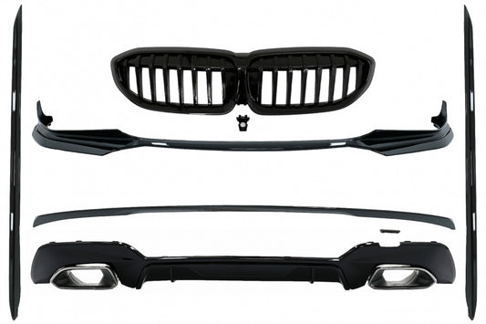 Complete Body Kit Extensions M340i Design with Silver Exhaust Tips for BMW 3 Series G20 G21 (2018–Up)