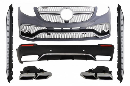 Complete Body Kit GLC63 Design with Running Boards for Mercedes GLC SUV X253 (2015–07.2019)