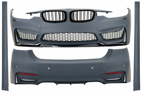 Complete Body Kit M3 CS Look with Double Stripe Kidney Grilles for BMW 3 Series F30 (2011–2019) Without Fog Lights
