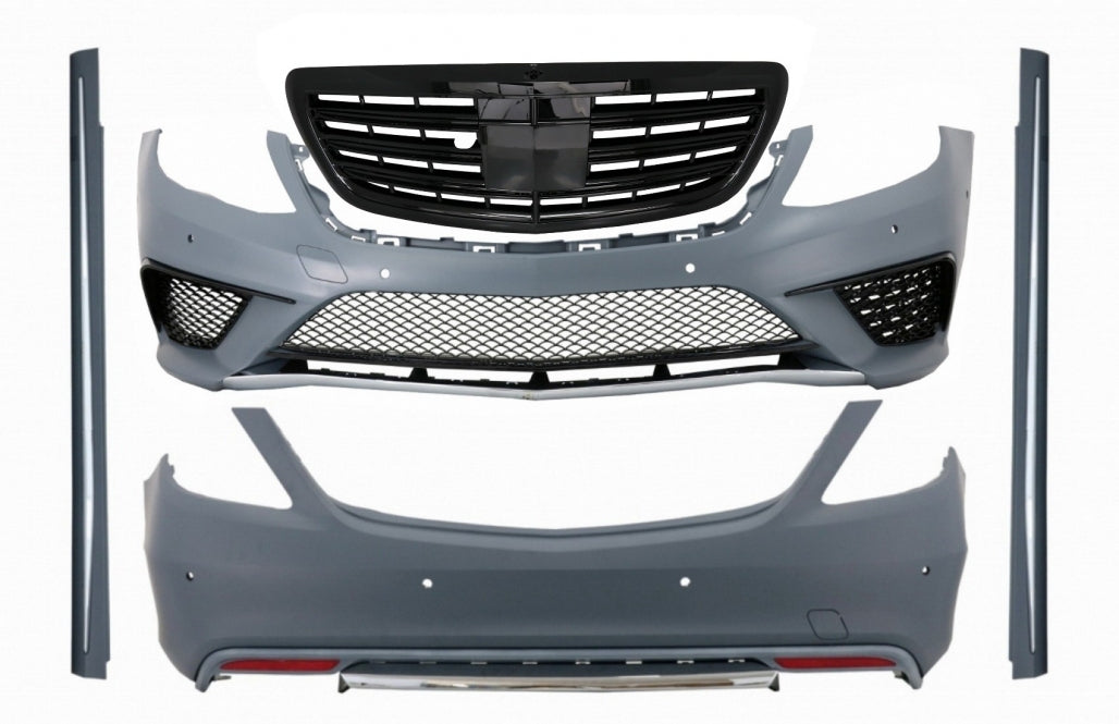 Complete Body Kit S63 Design with Black Front Grille for Mercedes S-Class W222 LWB (2013–06.2017)