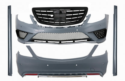 Complete Body Kit S63 Design with Black Front Grille for Mercedes S-Class W222 LWB (2013–06.2017)