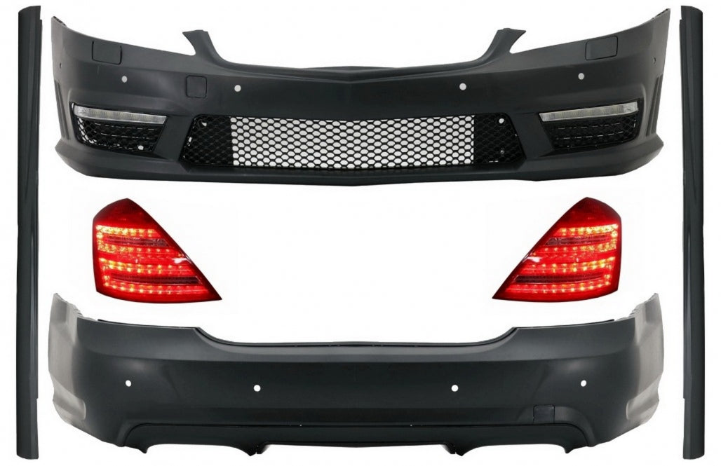 Complete Body Kit for Mercedes S-Class W221 LWB (2005–2012) with LED Taillights